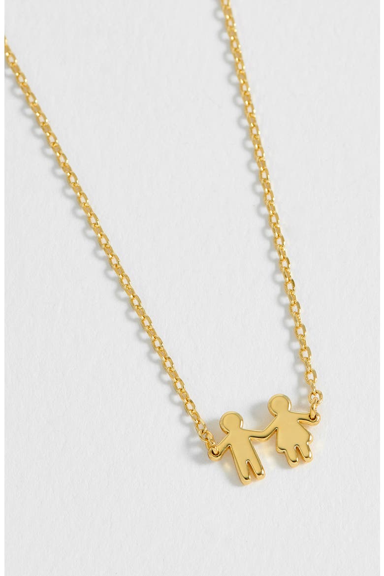 People Pendant Necklace, Alternate, color, GOLD