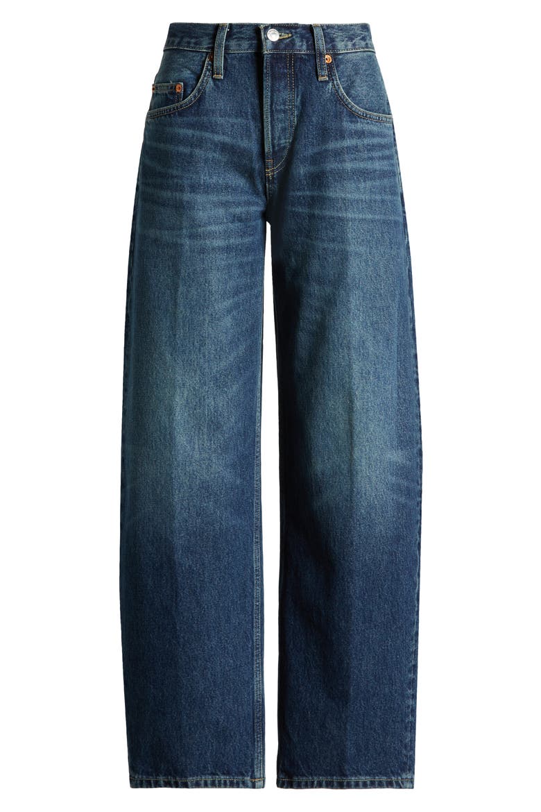 Tapered Wide Leg Jeans, Alternate, color, WHISKEY INDIGO