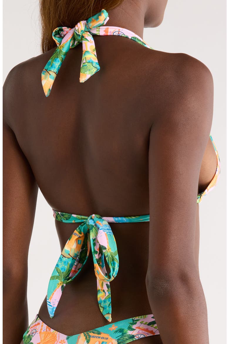 Soft Knot Halter Bikini Top, Alternate, color, SUNLIT SPRITZ