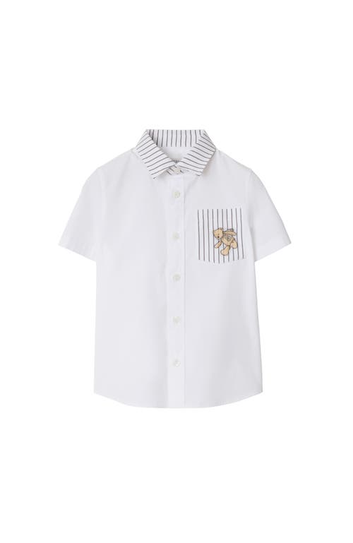 Burberry Thomas Bear Striped Cotton Shirt