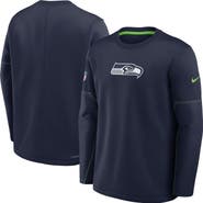 Nike Men's Nike Navy Seattle Seahawks Sideline Coaches Team Present Midweight Therma-FIT Sweatshirt