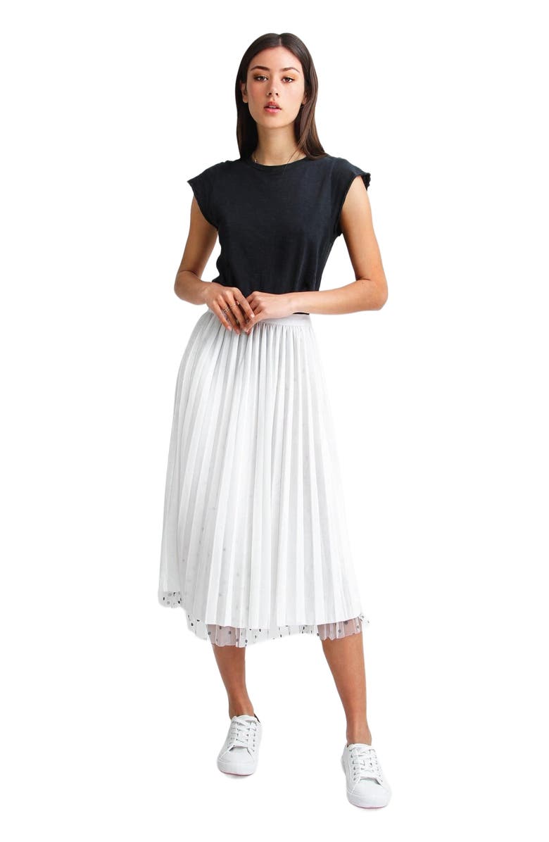 Belle & Bloom Mixed Feeling Reversible Skirt, Main, color, White