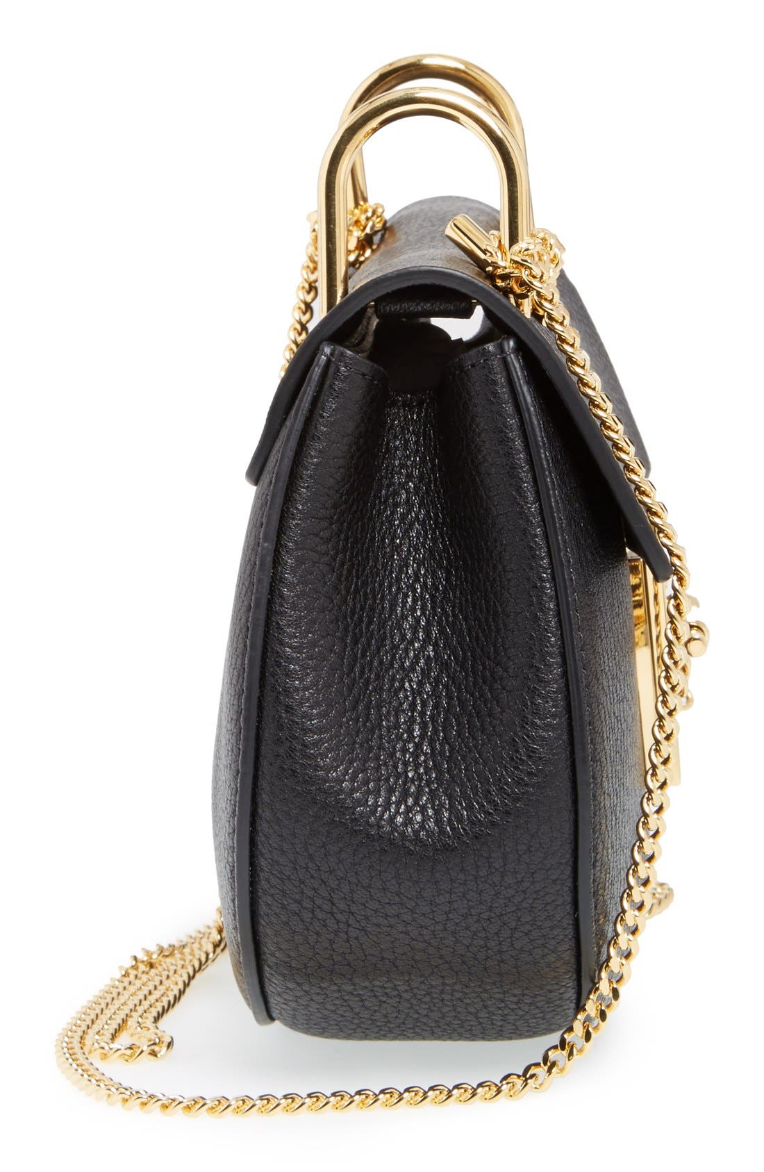 Chloé 'Mini Drew' Leather Shoulder Bag, Alternate, color, 