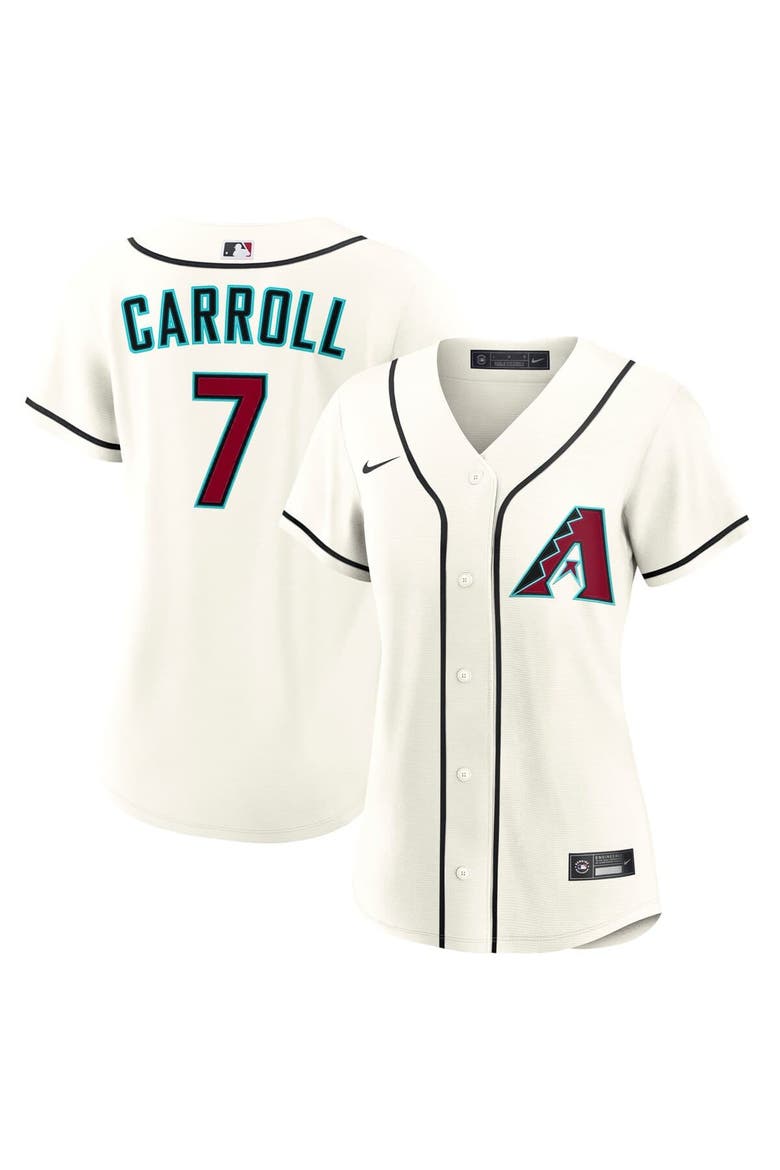 Women's Nike Corbin Carroll Cream Arizona Diamondbacks Home Replica Jersey, Main, color, Cream