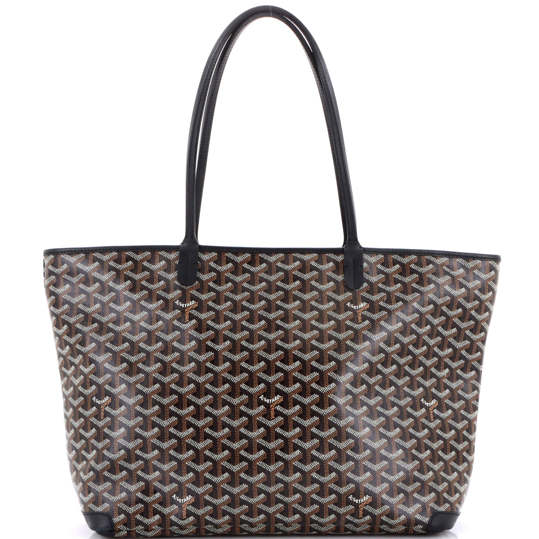 Pre-Owned Goyard Artois Tote Coated Canvas MM, Main, color, Black
