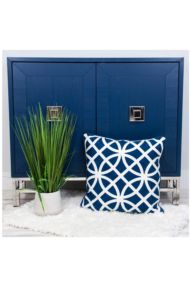 Chano Throw Pillow, Alternate, color, BLUE