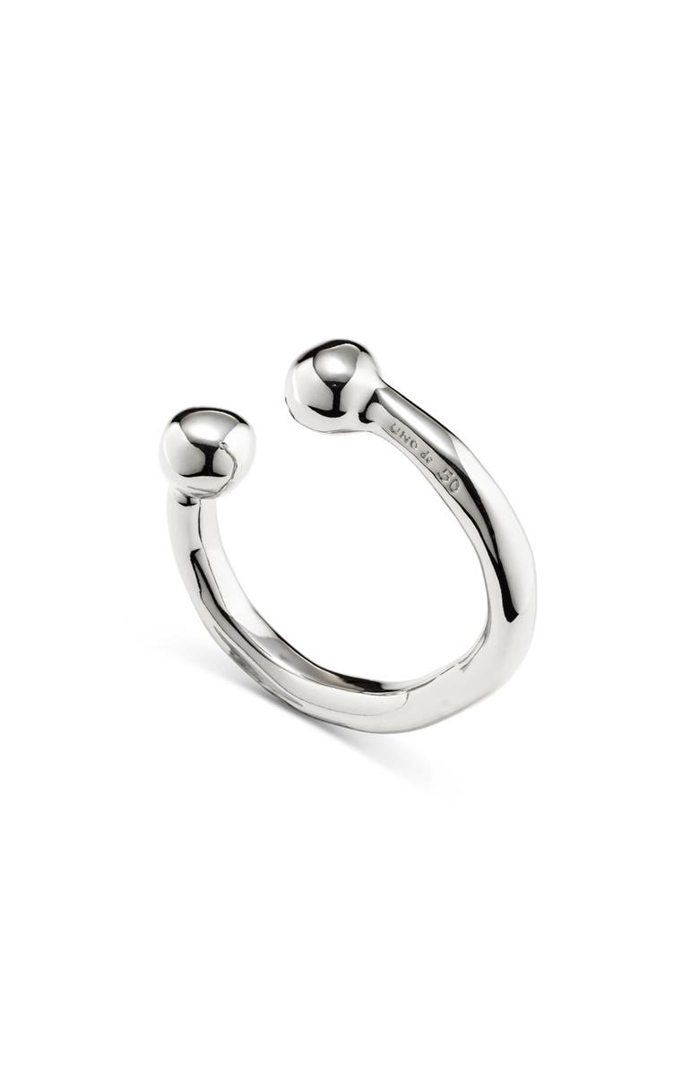 UNODE50 Double Bead Bangle, Alternate, color, Silver