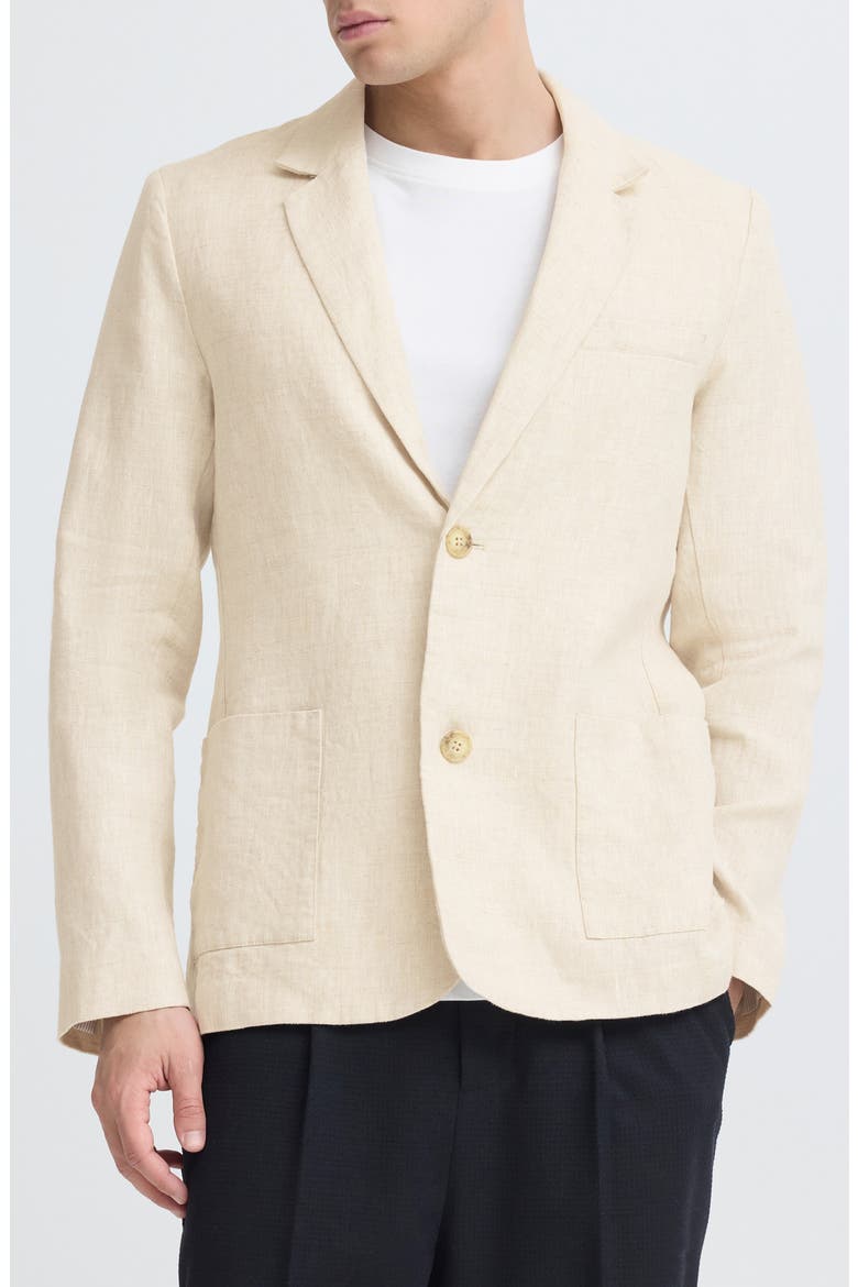 Tan Linen Blazer, Main, color, PLAZA TAUPE