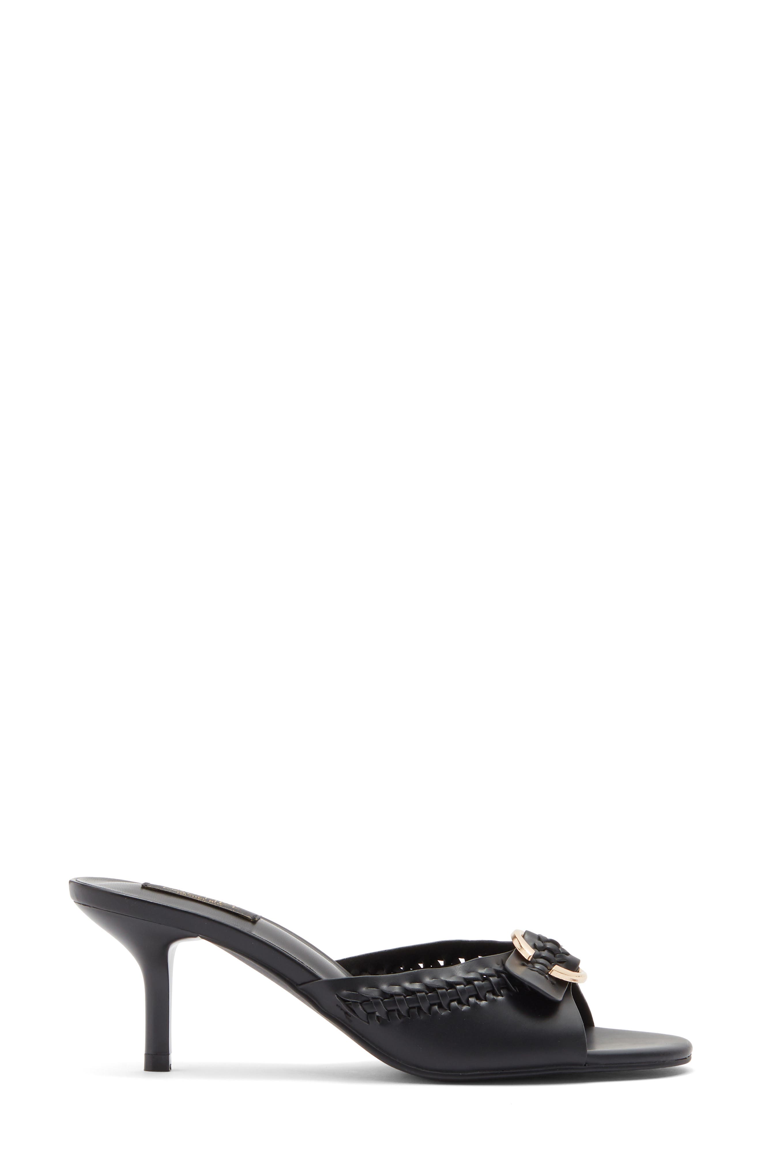 RACHEL Rachel Roy Maggie Buckle Slide Sandal, Alternate, color, Black