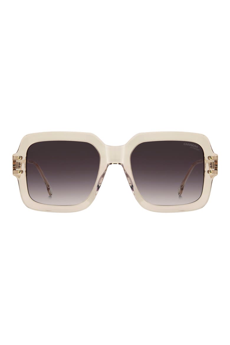 3104/S 55mm Gradient Square Sunglasses, Main, color, BEIGE/ BURGUNDY