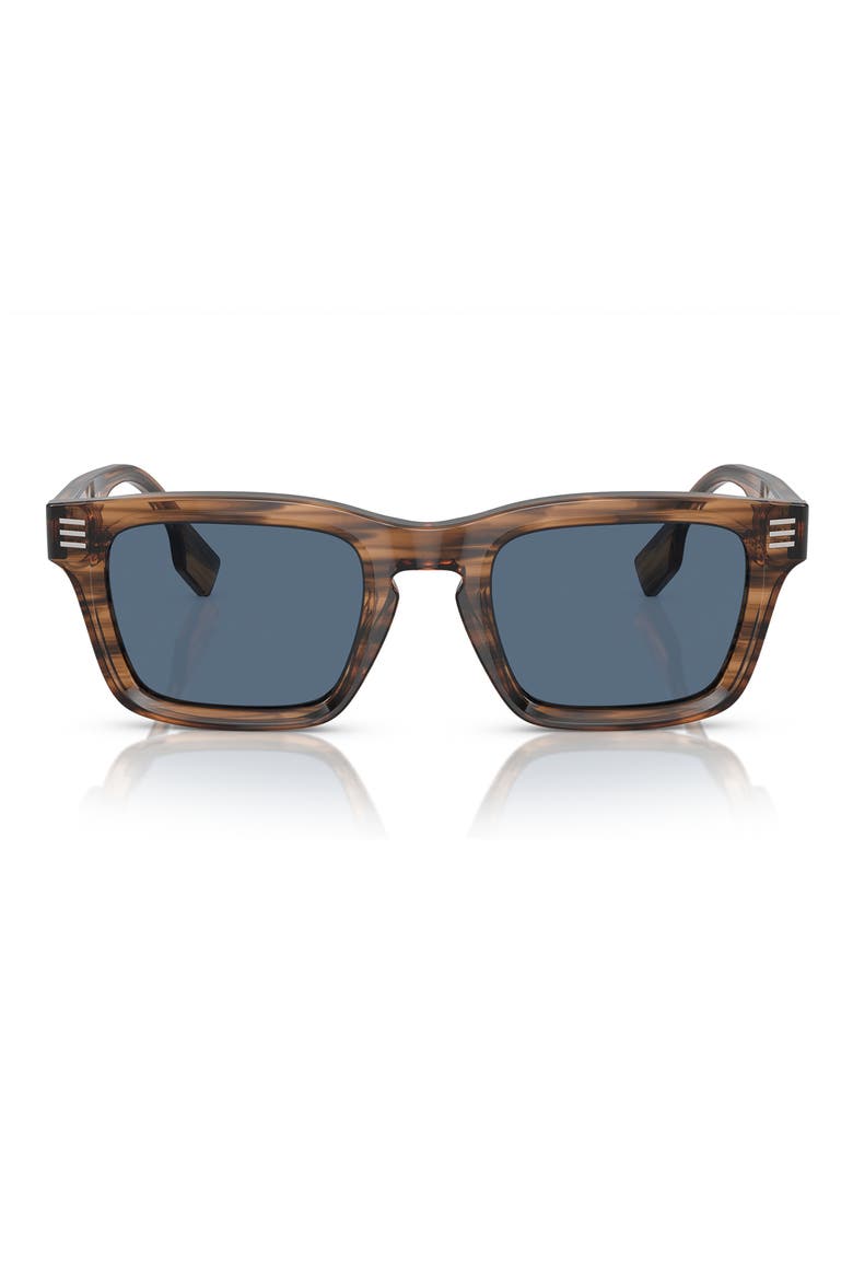 51mm Rectangular Sunglasses, Main, color, BROWN