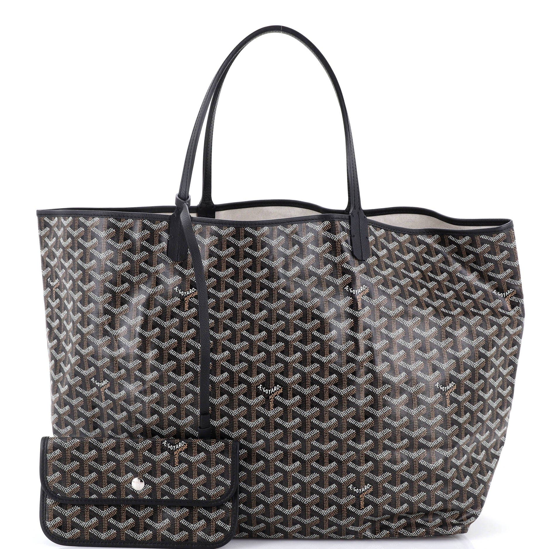 Pre-Owned Goyard Saint Louis Tote Coated Canvas GM, Alternate, color, Black