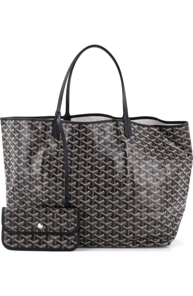 Pre-Owned Goyard Saint Louis Tote Coated Canvas GM, Alternate, color, Black