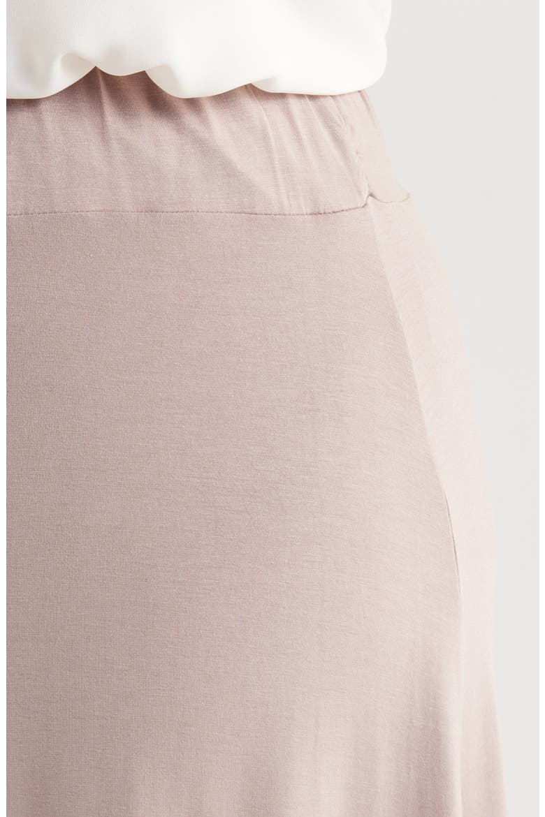 Handkerchief Hem Jersey Midi Skirt, Alternate, color, TAUPE