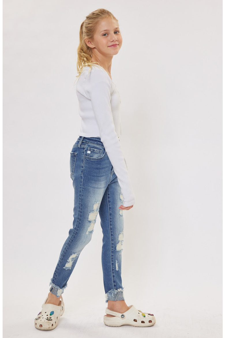 Cole High Rise Ankle Skinny Jeans, Alternate, color, Medium Wash