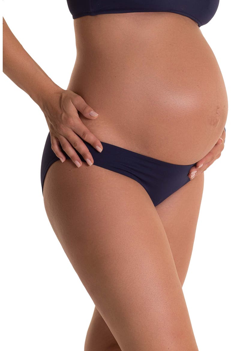 Olivia Maternity Bikini Bottoms, Alternate, color, NAVY