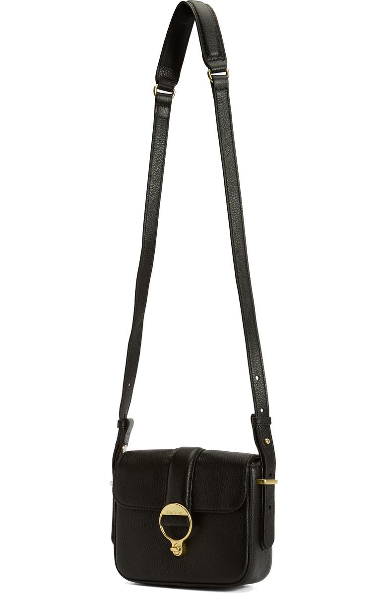 Barbour Mini Rosa Leather Crossbody Bag, Alternate, color, Black