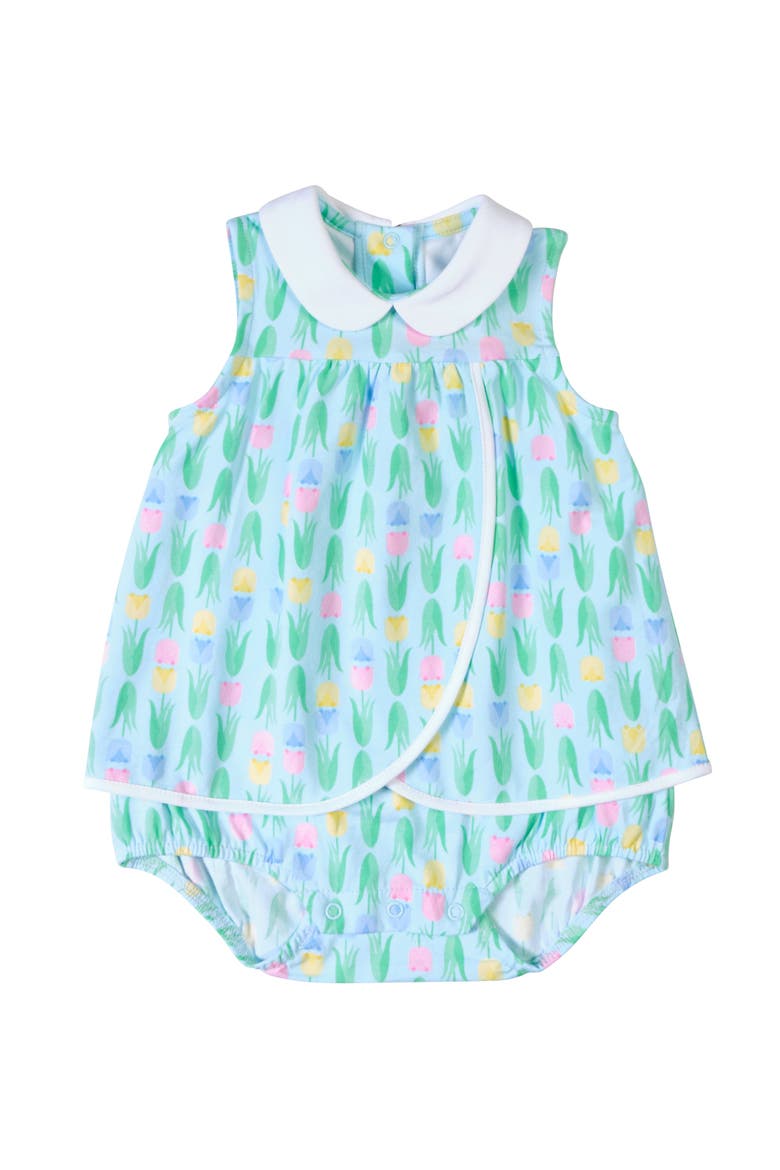 Printed Knit Tulip Romper, Main, color, Multi