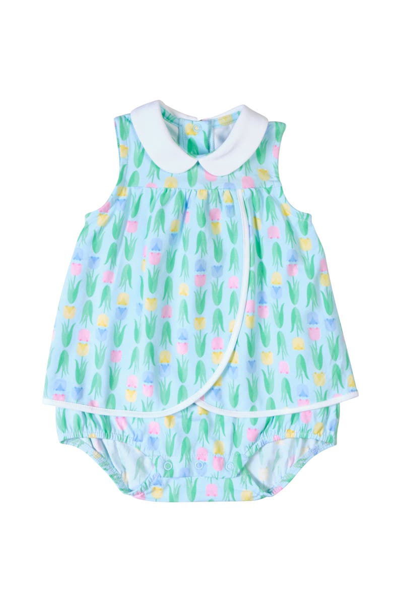 Florence Eiseman Printed Knit Tulip Romper, Main, color, Multi