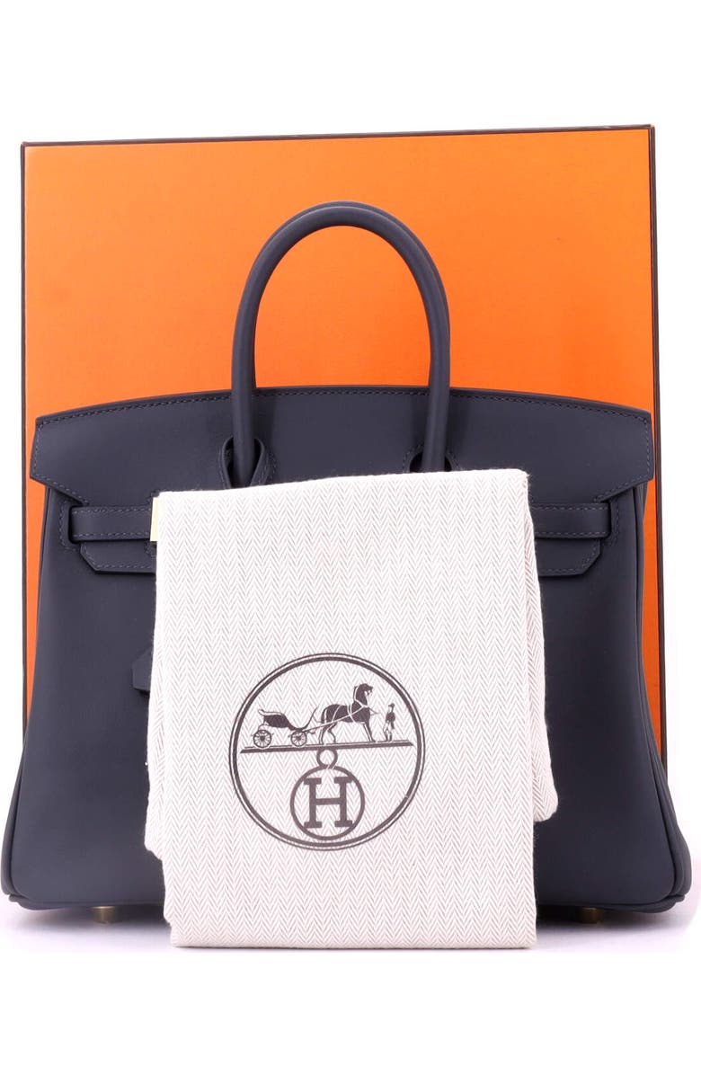 Pre-Owned Hermes Birkin Handbag Grey Swift with Permabrass Hardware 25, Alternate, color, Gris Misty