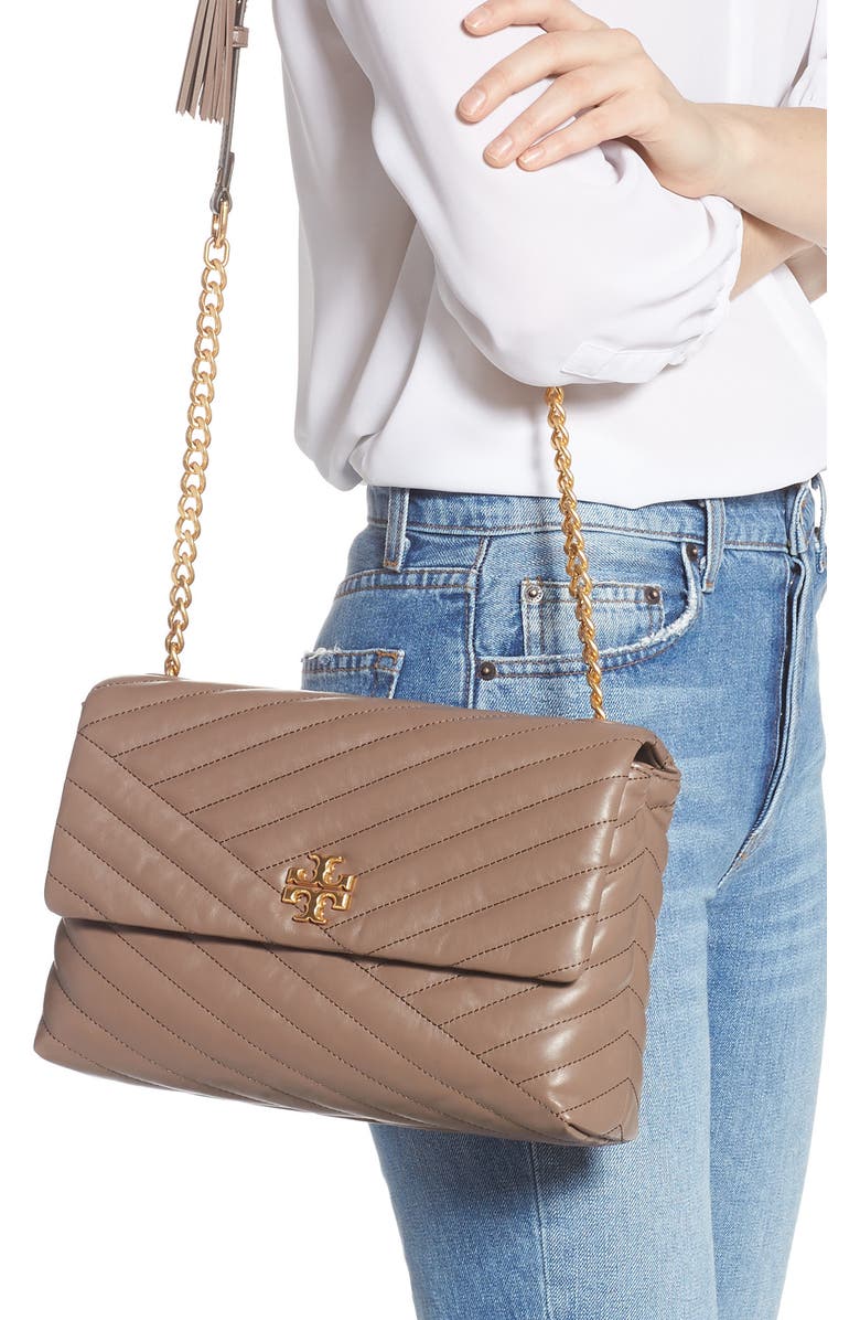 Tory Burch Kira Chevron Quilted Leather Shoulder Bag, Alternate, color,