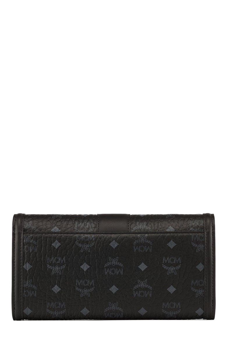 MCM Tracy Chain Wallet in Visetos, Alternate, color, Black