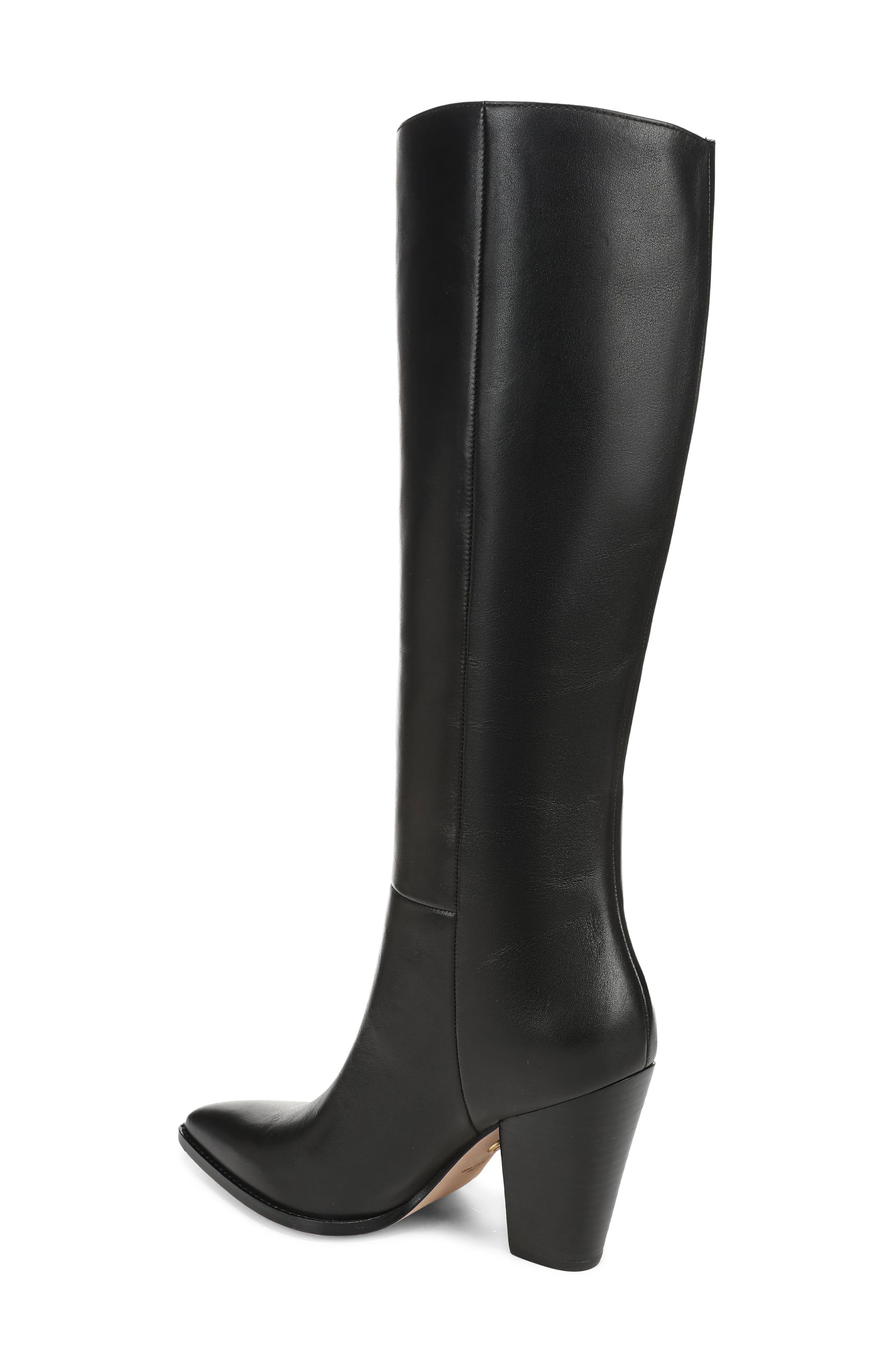 Levanne Leather Knee High Boot, Alternate, color, BLACK LEATHER