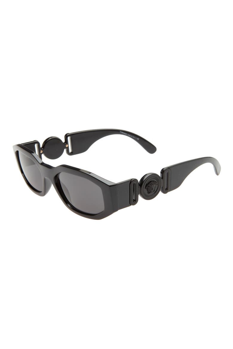 53mm Rectangular Sunglasses, Alternate, color, DARK GREY