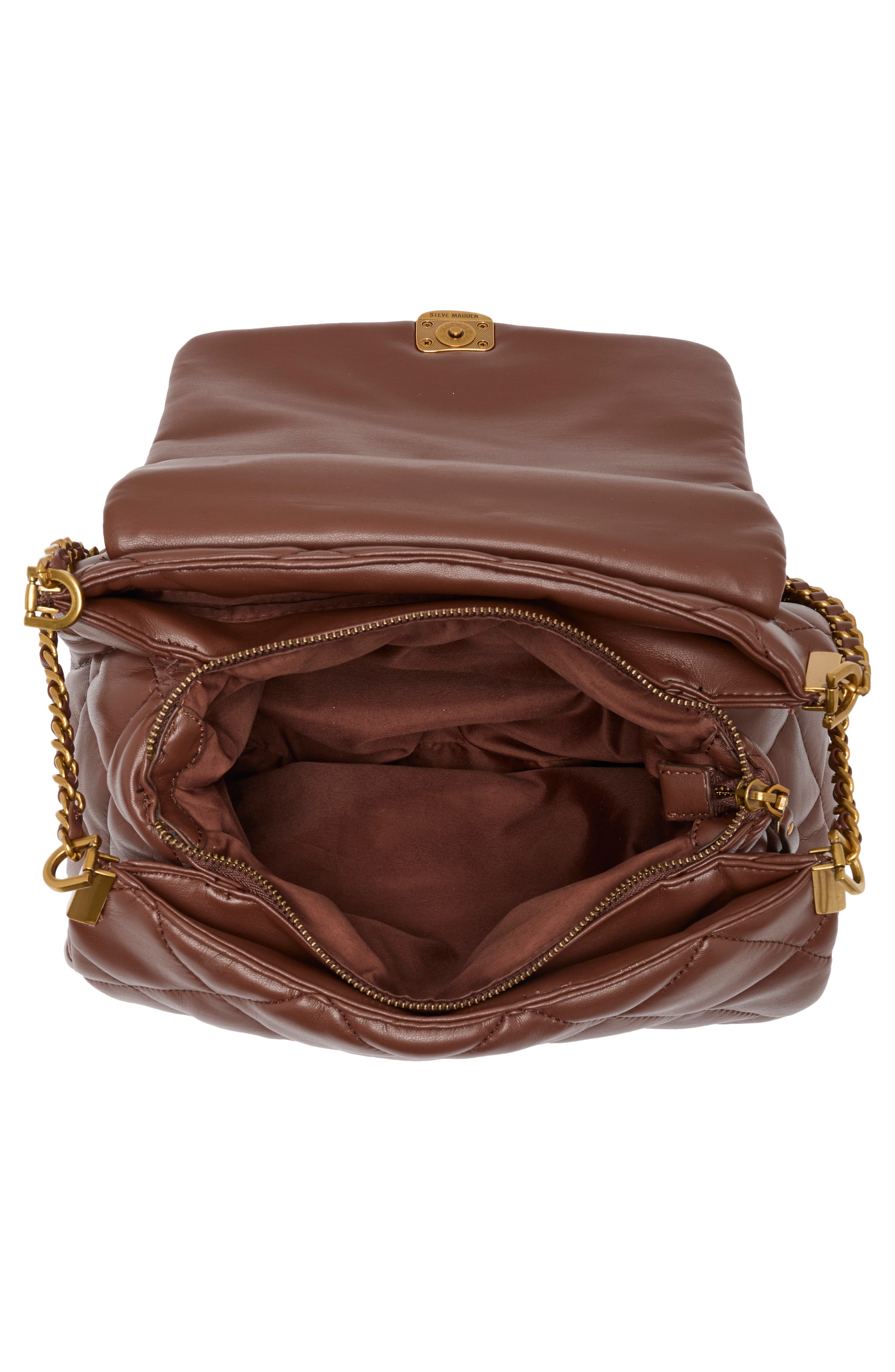 Bvalerie Faux Leather Shoulder Bag, Alternate, color, ESPRESSO LAMBY