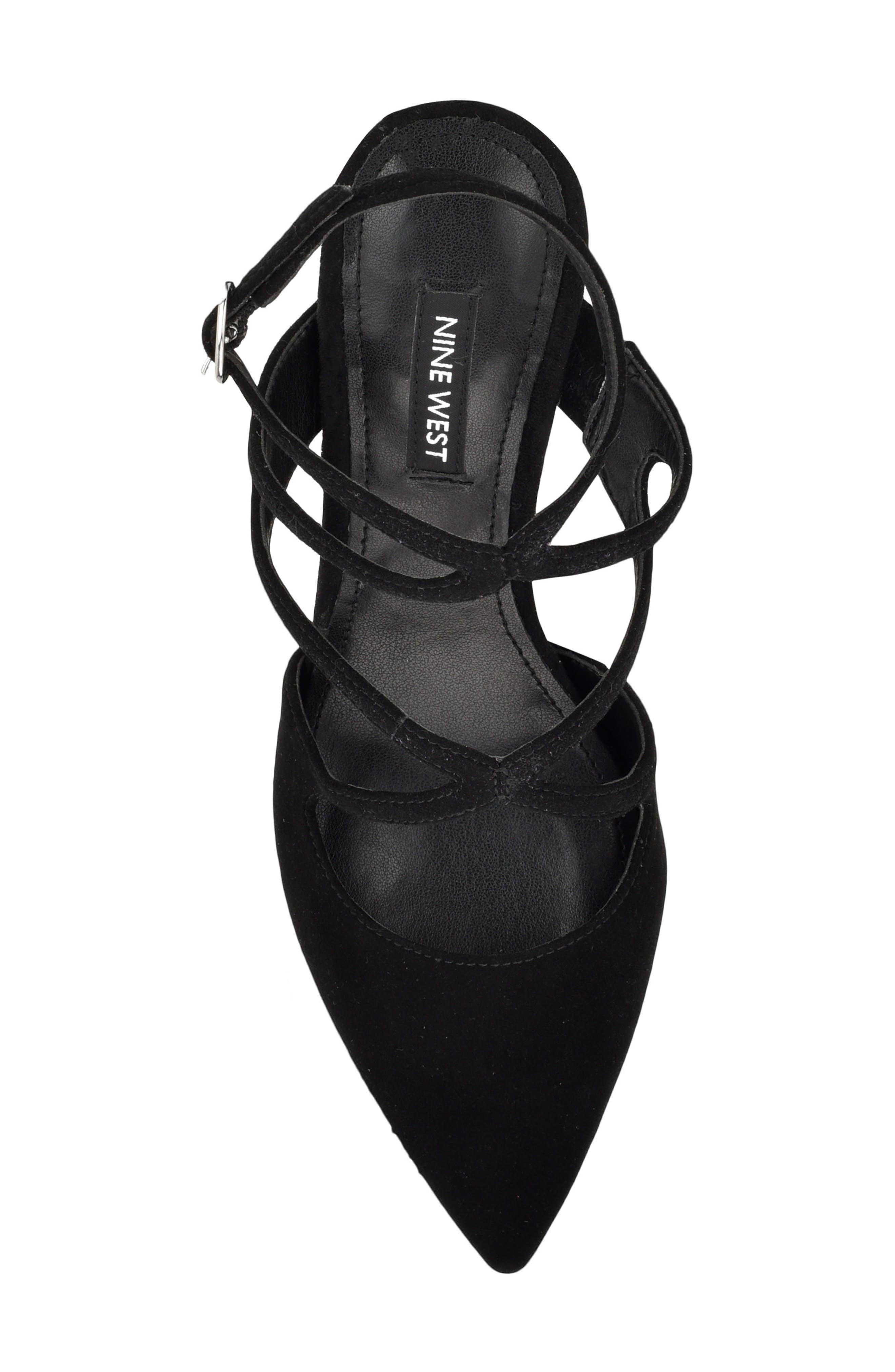 Nine West Maes Ankle Strap Pointed Toe Pump, Alternate, color, 