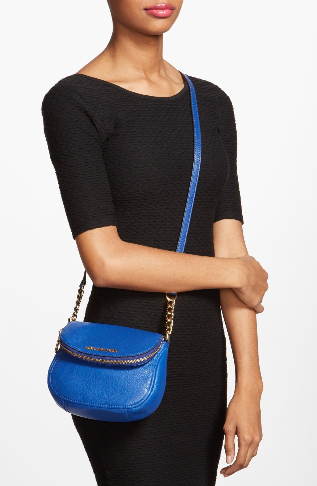 'Bedford' Leather Crossbody, Alternate, color, SAPPHIRE