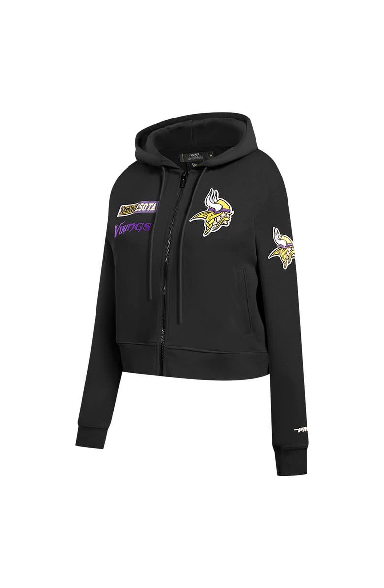 PRO STANDARD Women's Pro Standard Black Minnesota Vikings Split Logo Full-Zip Hoodie, Alternate, color, 