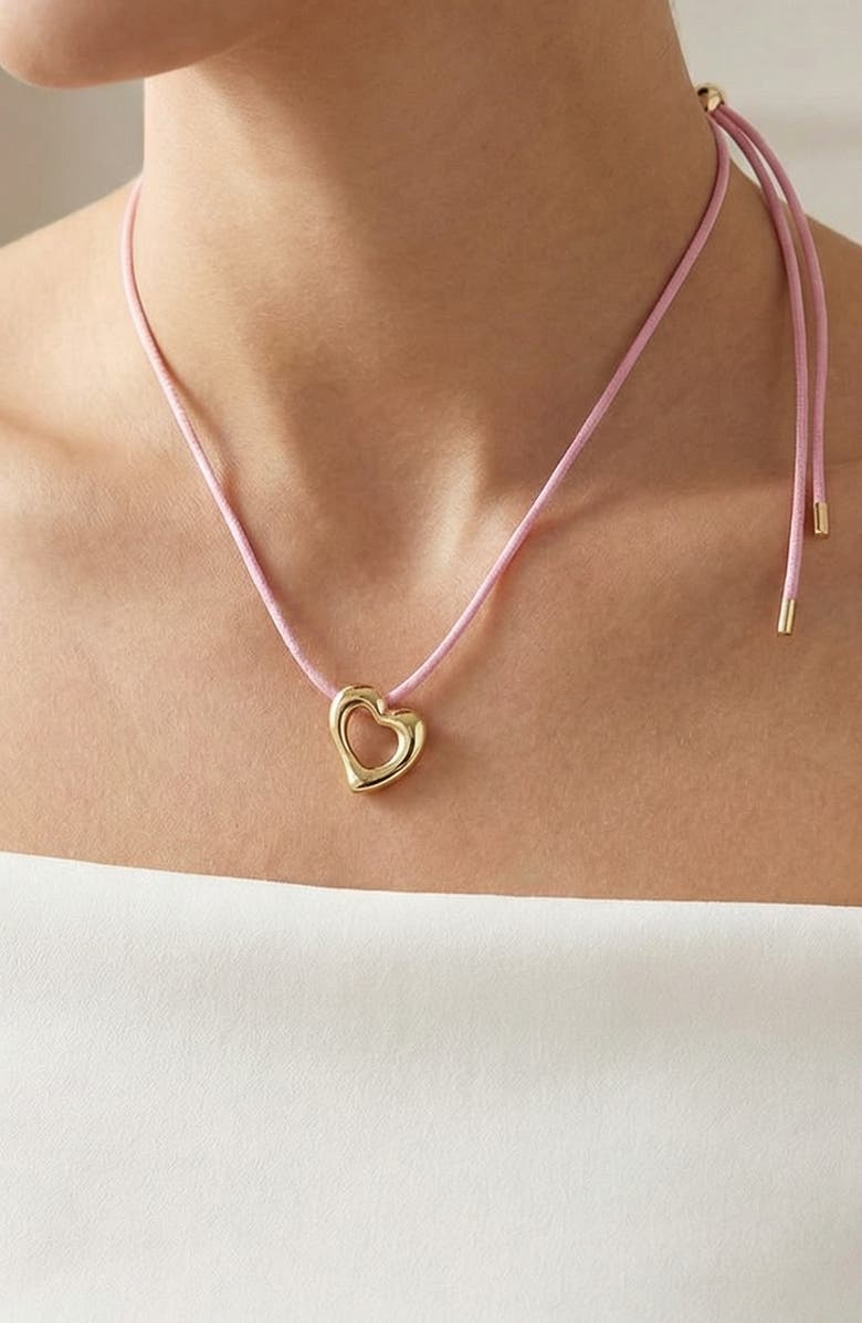 ARGENTO VIVO Open Heart Pendant Necklace, Alternate, color, Gold