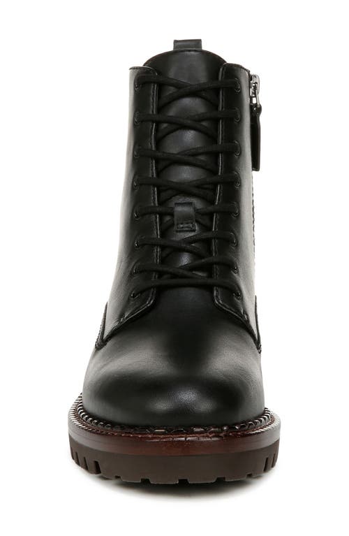 Vince Cabria Lug-sole Leather Water-repellant Combat Boots In Black/brown