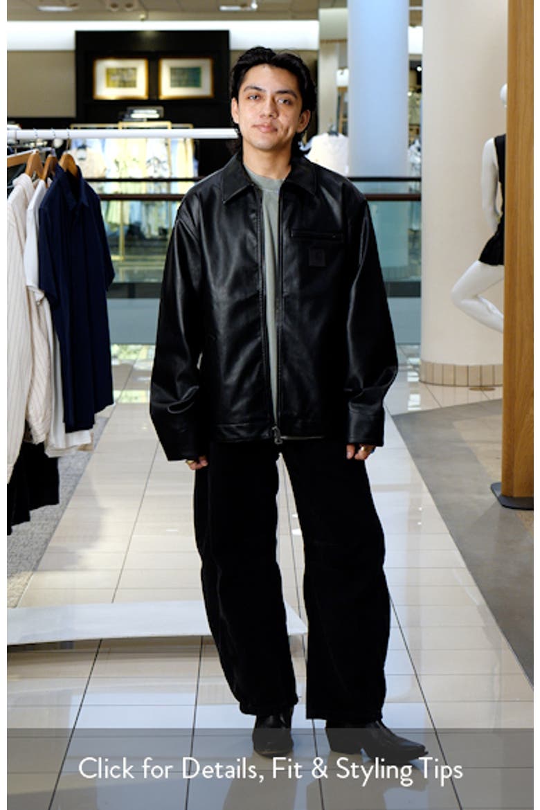 Detroit Black Faux Leather Jacket (Men) | Nordstrom