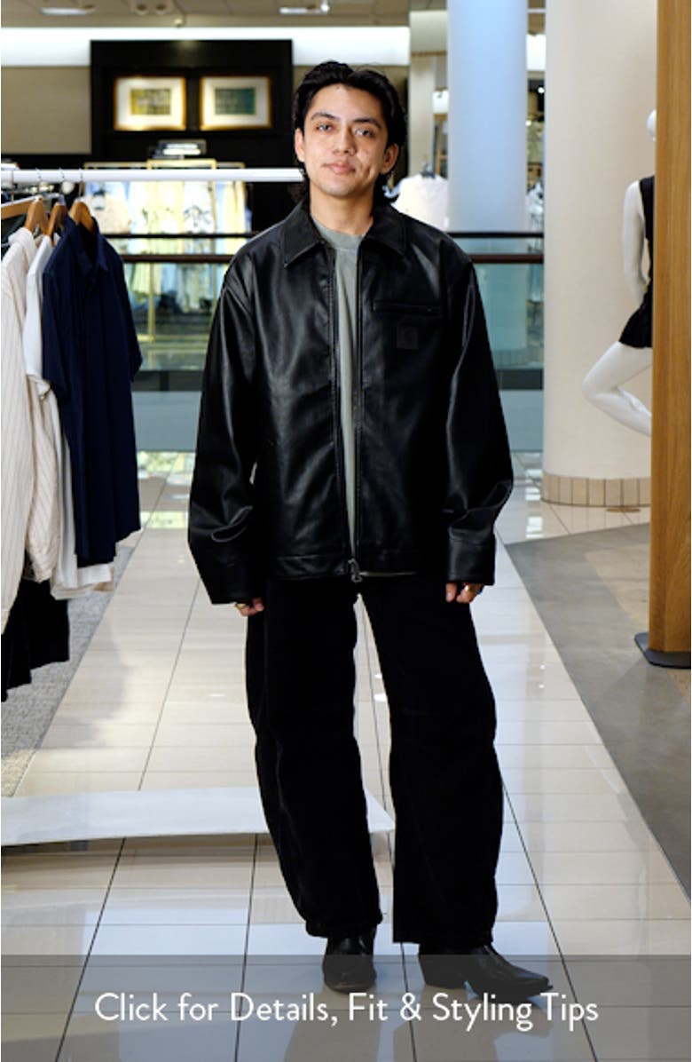 Detroit Black Faux Leather Jacket, sales video thumbnail