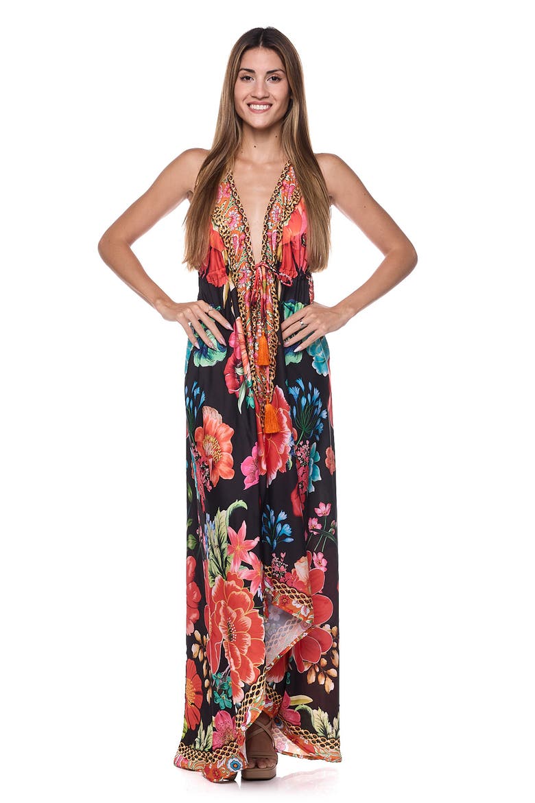 Cover-Up Halter Dress, Alternate, color, BLACK