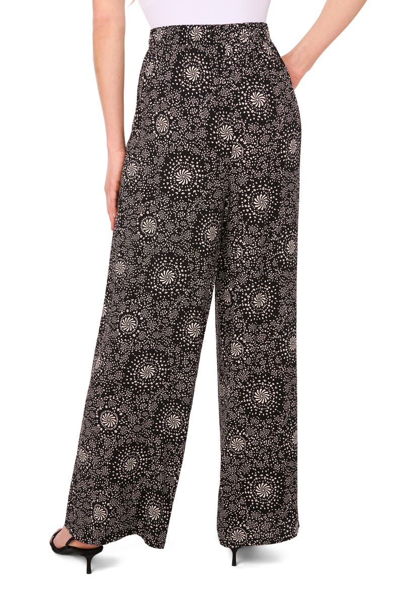 Halogen<sup>®</sup> Wide Leg Pants, Alternate, color, Rich Black Print