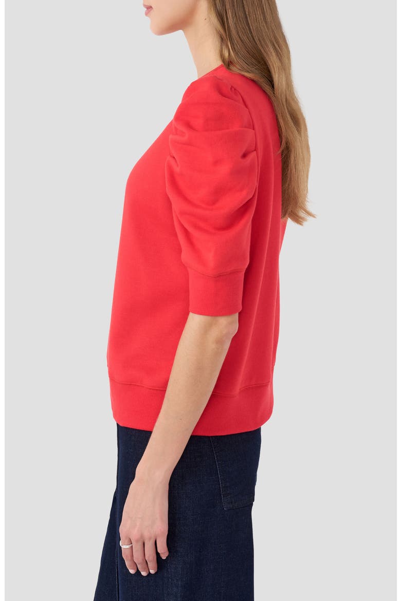 Janine Puff Sleeve Sweatshirt, Alternate, color, TOMATO