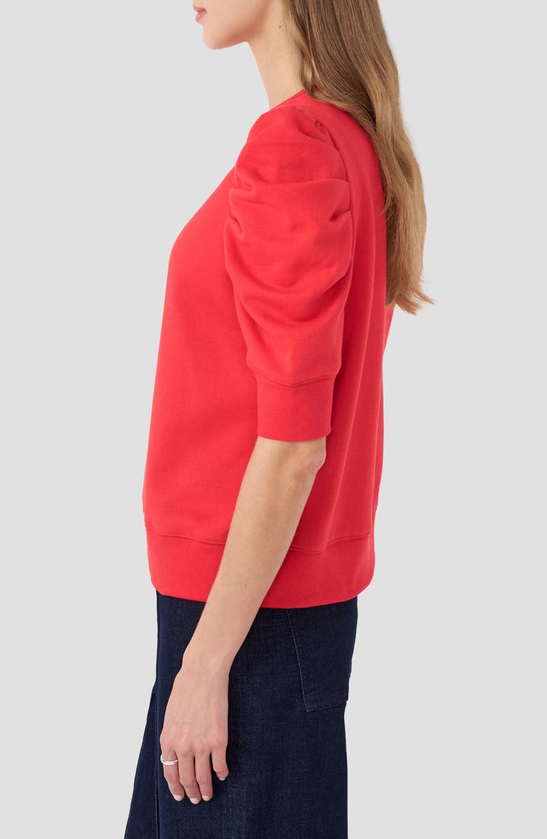 RM Rebecca Minkoff Janine Puff Sleeve Sweatshirt, Alternate, color, Tomato