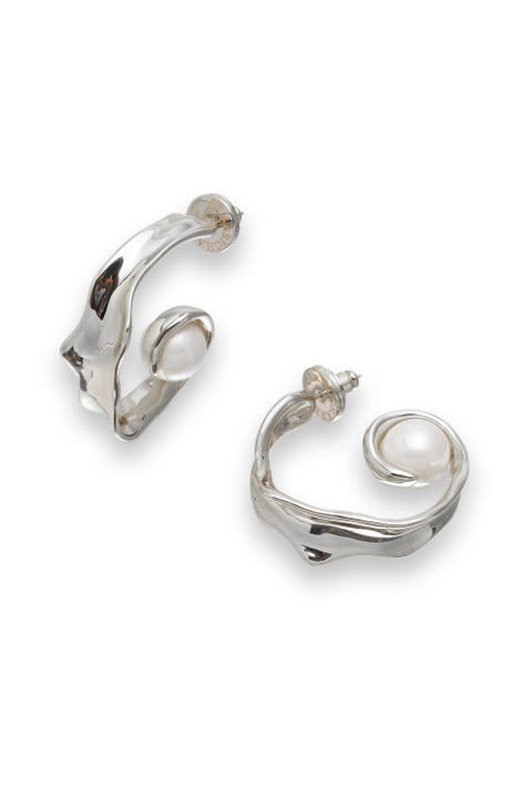 Natalie Molten Sculptural Hoop Earrings