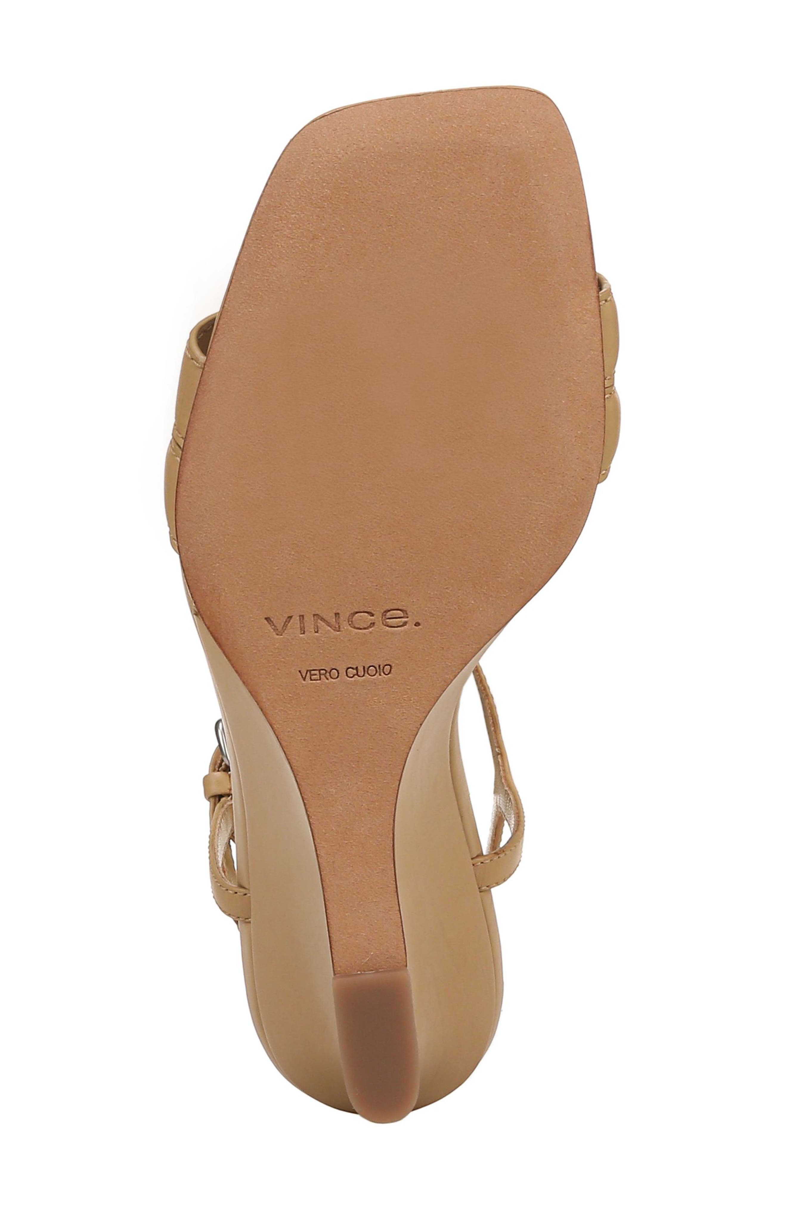 Vince Prema Ankle Strap Wedge Sandal, Alternate, color, Light Sable