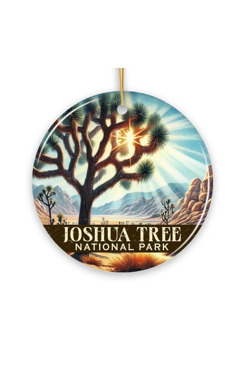 Joshua Tree Sunburst Desert Scene Ornament