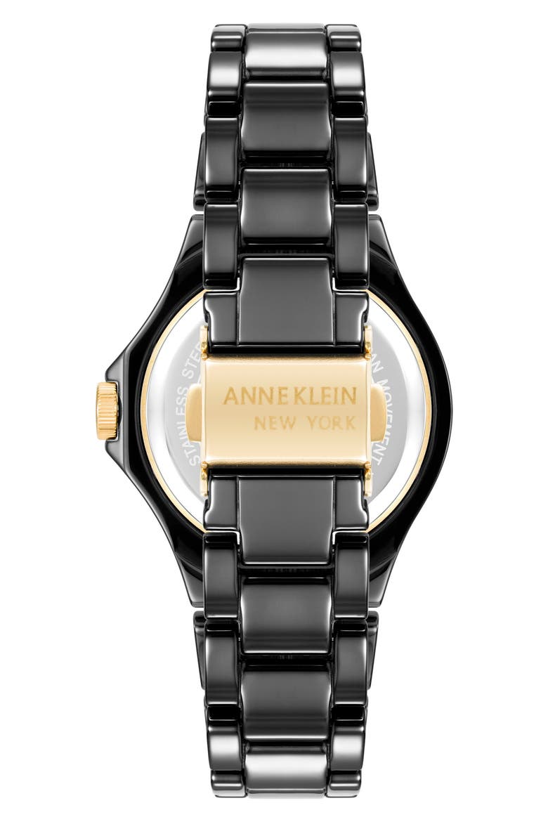 Two-Tone Bracelet Watch, 35mm, Alternate, color, BLACK