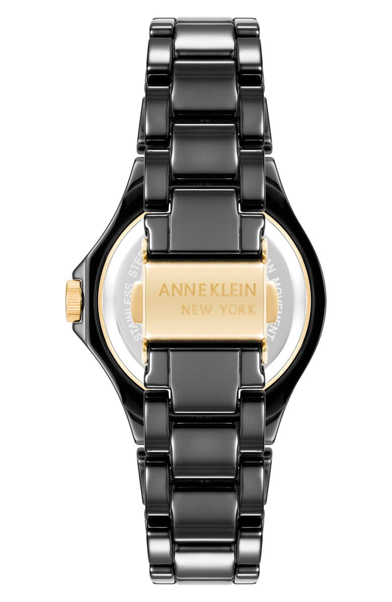 Anne Klein Two-Tone Bracelet Watch, 35mm, Alternate, color, Black