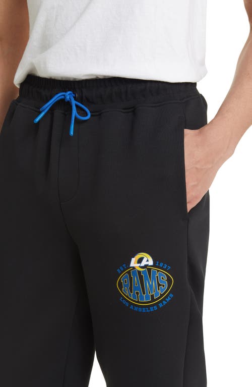 Shop Hugo Boss Boss X Nfl Cotton Blend Joggers In Los Angeles Rams Black