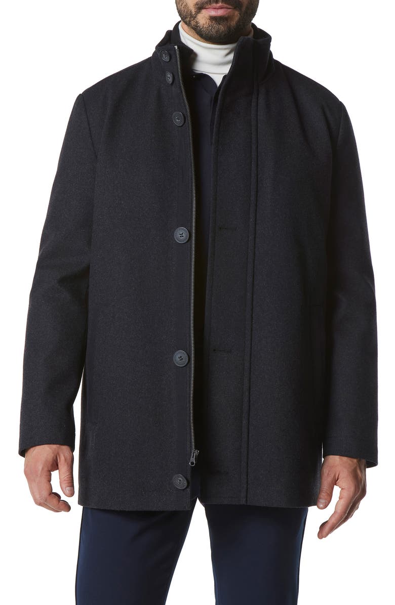Marc New York Dorsey Wool Blend Car Coat, Main, color, Charcoal
