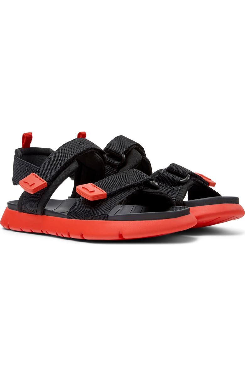 Camper Kids' Oruga Sandal, Main, color, Black