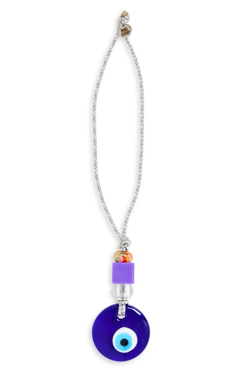 Bag Crap Evil Eye Bead Paracord Bag Charm In Metallic