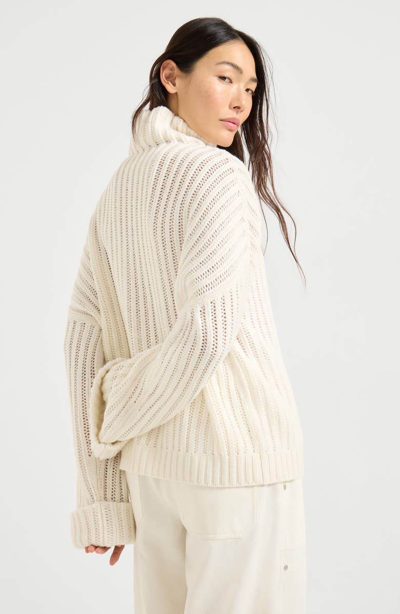 Brunello Cucinelli Cashmere Feather yarn sweater, Alternate, color, Panama